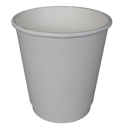 Sumit Generic Double Wall Paper Cup, Wrapped, 10 oz, White